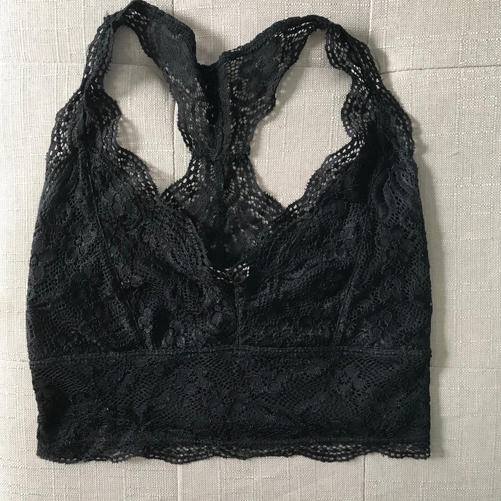 Black lace bralette